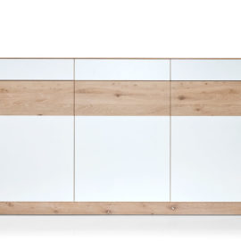 KT238 Sideboard Wildeiche weiß geölt Fronten Lack weiß