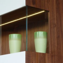KT275 Highboard Vitrinenteil mit LED-Beleuchtung