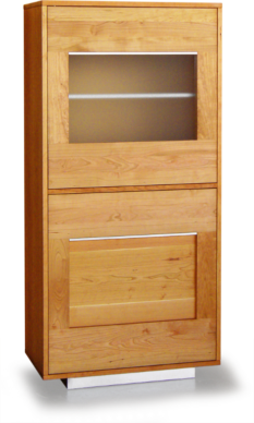 Highboard/Vitrine SQ071 Kirsche geölt